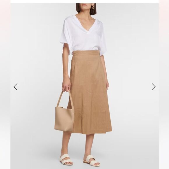 Vince Buckle linen-blend wrap skirt NWOT - Picture 2 of 10